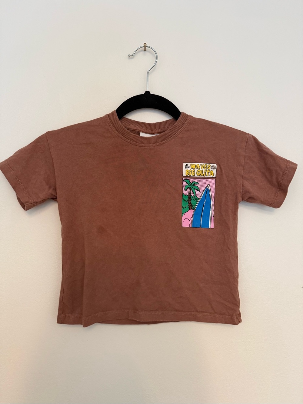 Zara Kids Brown Graphic Tee - Big Olita